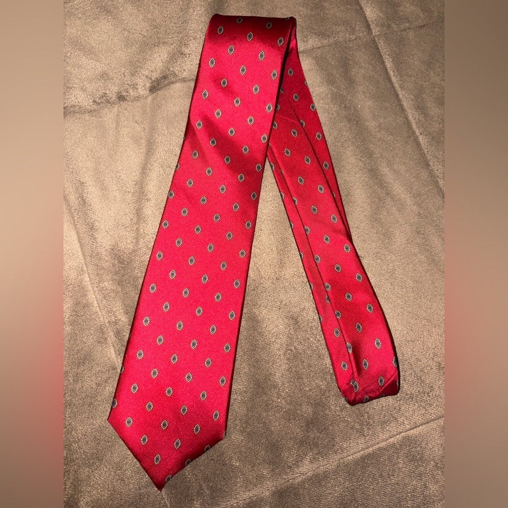 Men Harridge Row classic dark red silk tie